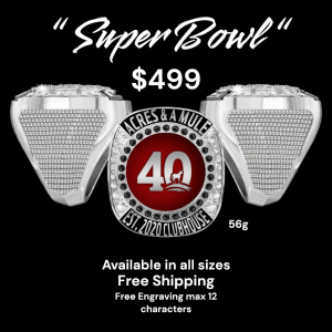 40 Acres & A Mule Superbowl Edition Ring